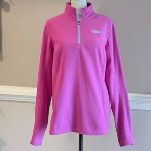 The North Face Pink Fleece with Blue Trim